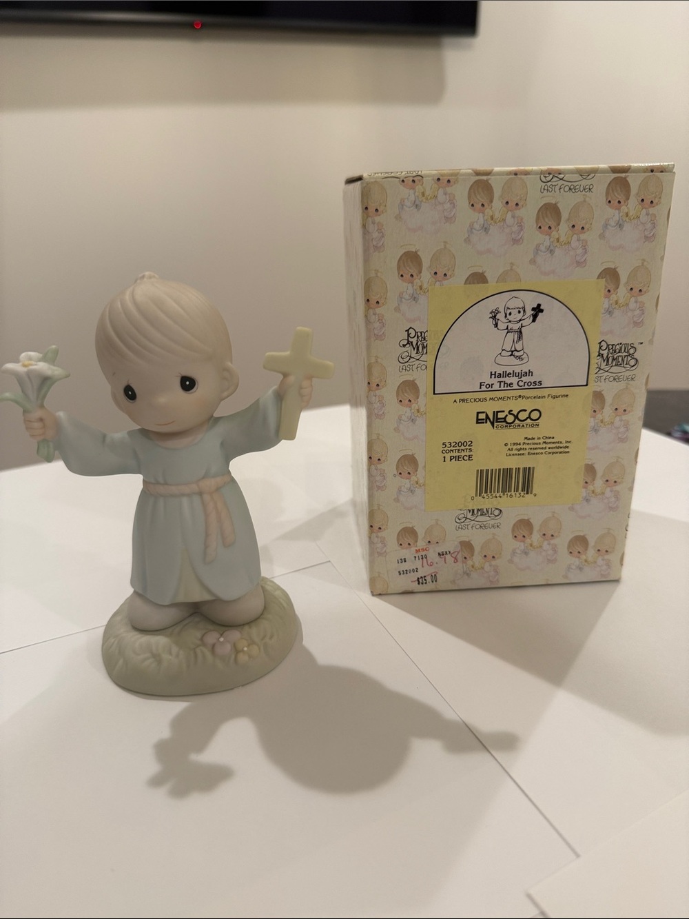 Precious Moments  'Hallelujah For The Cross' Porcelain Figurine